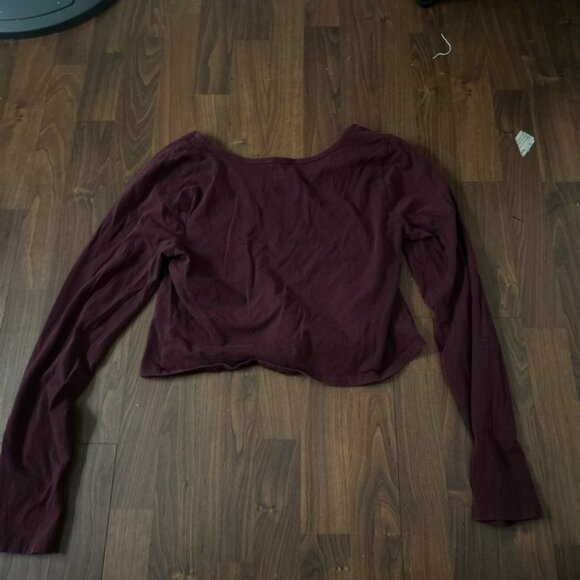 SO Women's Long Sleeve Tee - Burgundy - Picture 2 of 2